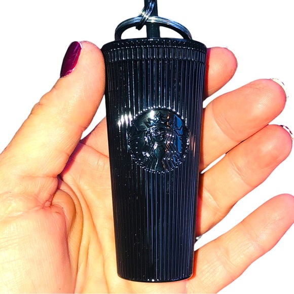 Starbucks cold cup keychain in jet black NEW IN BOX - Picture 7 of 15